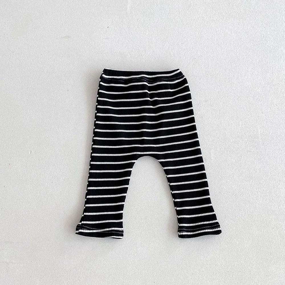 MILANCEL 2025 Autumn Baby Pants 0-3 Y Korean Style Toddler Girls Solid Big PP Leggings Infant Boys Cotton Slim Fit Trousers