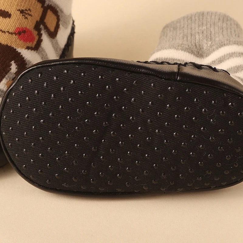 Unisex Baby Shoes First Shoes Baby Walkers Toddler First Walker Baby Girl Kids Soft Rubber Sole Baby Shoe Knit Booties Anti-slip