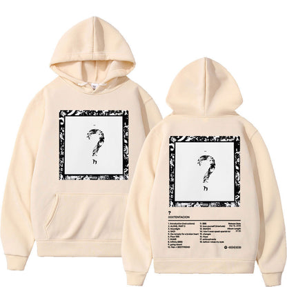Rapper XXX Music Album Double Sided Print Hoodie High Quality Fashion Oversized Pullovers Men Women Trend Hip Hop Sweatshirts
