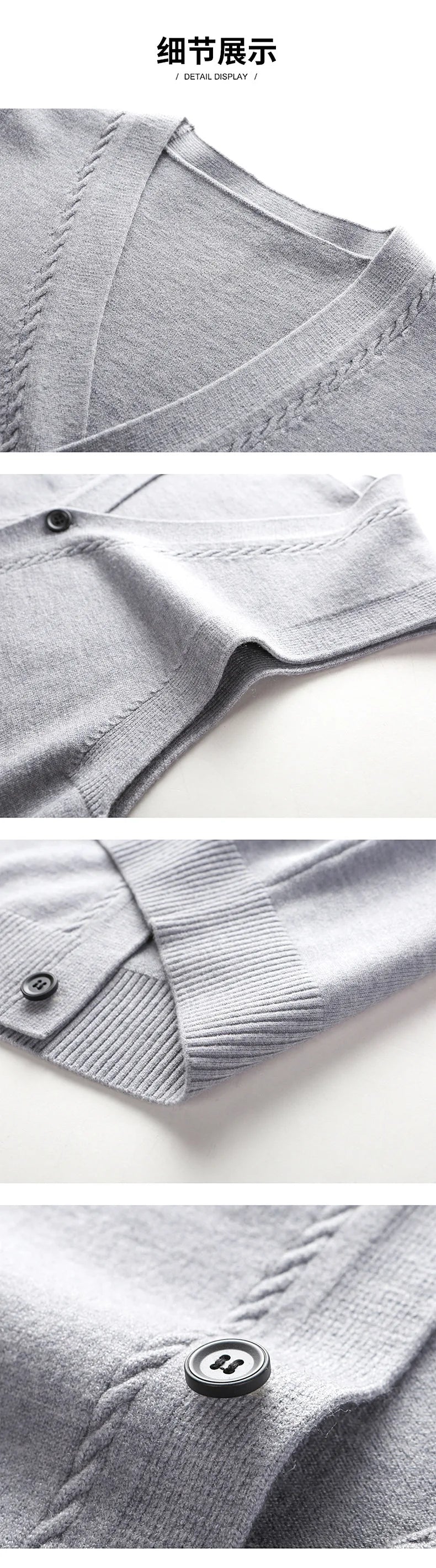 2025 Men's New Autumn and Winter Vest Young Casual Warm Knit Sleeveless Base Shirt Solid Color Jacquard Cardigan Vest