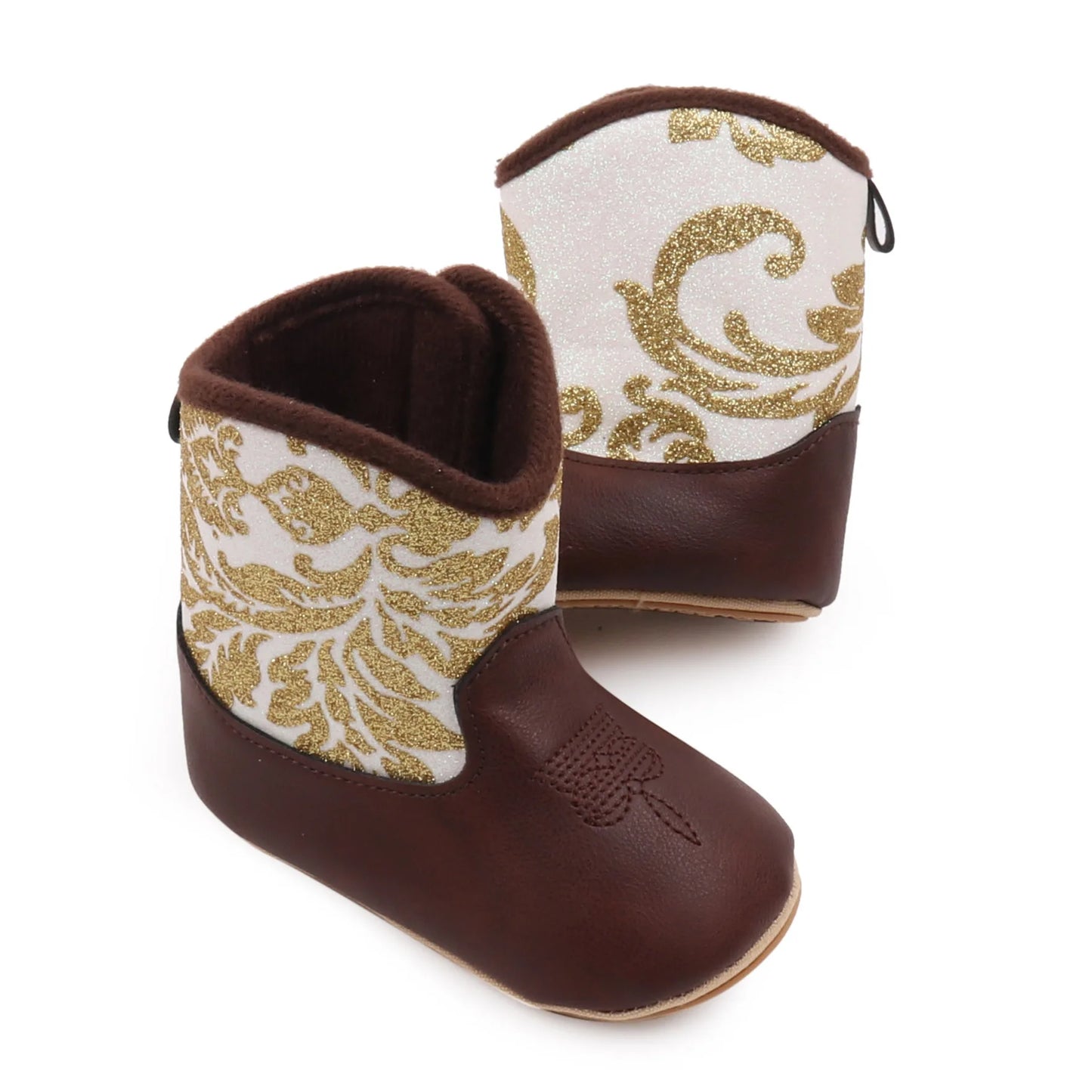 Baby Boots Made Of Soft PU and High-quality Cotton 2024 New Autumn and Winter Short Boots With Rubber Soles and Anti Slip Baby