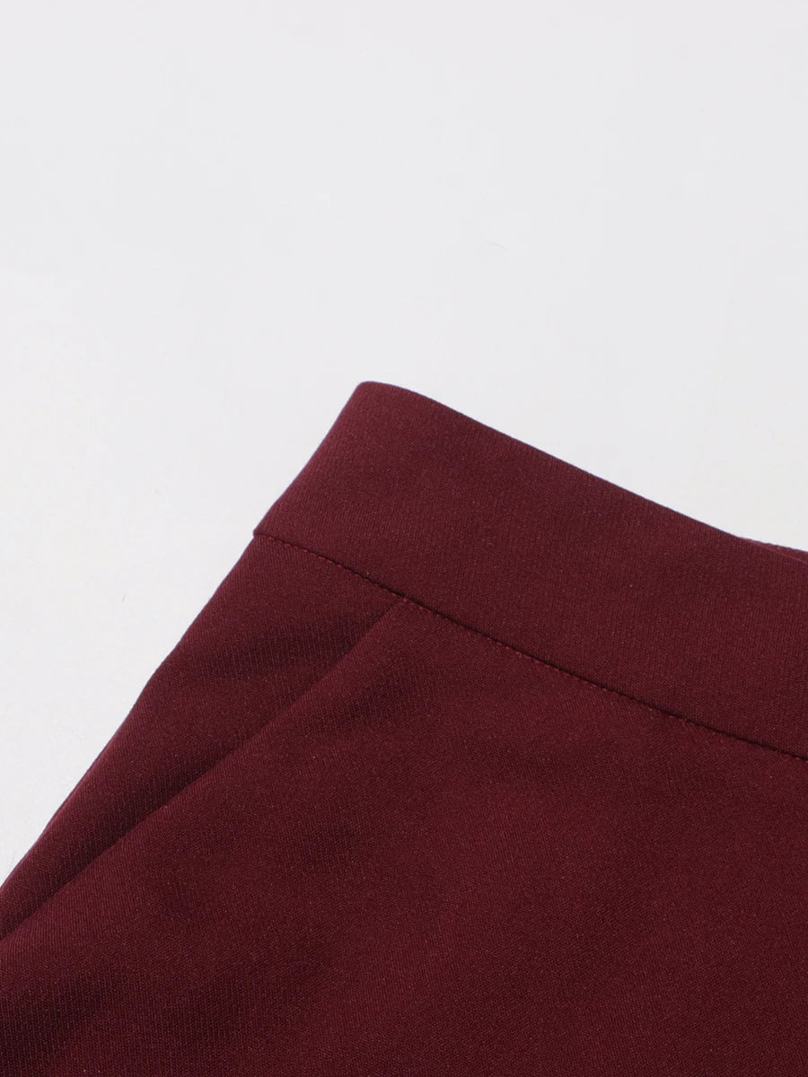 TWOTWINSTYLE Solid Two Piece Set For Women Stand Collar Long Sleeve Tops High Waist Spliced Button Long Pants Fashion Set Female