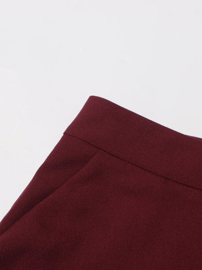 TWOTWINSTYLE Solid Two Piece Set For Women Stand Collar Long Sleeve Tops High Waist Spliced Button Long Pants Fashion Set Female