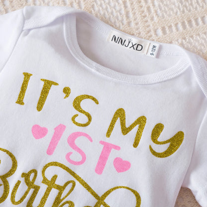 NewBorn Girls 1St Birthday Party Dress Princess 1 Year Old Ceremony Mesh Tutu Vestidos Infant Unicorn Christening Gowns