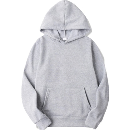 New Men's solid color hoodie autumn/winter fashion sportswear casual pullover couple street wear long sleeved top