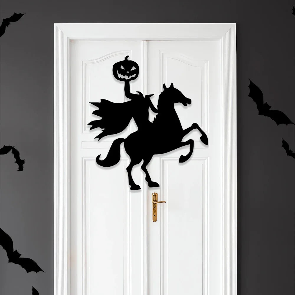Halloween decoration room door stickers window décor skeleton hand pumpkin DIY devil witch hat glass window stickers ghost