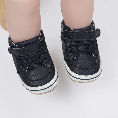 Newborn Baby Girls Boys Sneakers PU Leather Anti-Slip Soft Sole Pre walker Toddler Casual First Walkers Infant Shoes For 0-18M