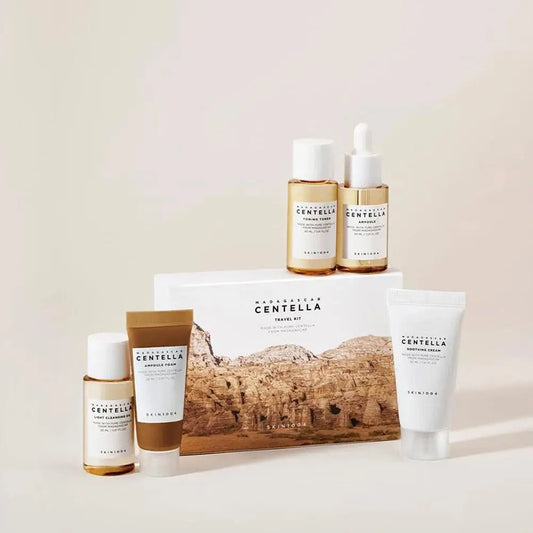 Centella Travel Skin Care Set Moisturizing Face Serum Brightening Soothing Cream Centella Travel Skincare Set Gifts