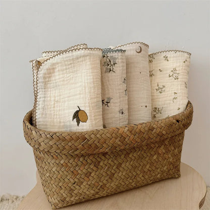 Summer Muslin Swaddle Blankets Cotton Soft Baby Blanket For Boys Girls Newborn Baby Receiving Blanket Sleeping Cover Crib Quilts