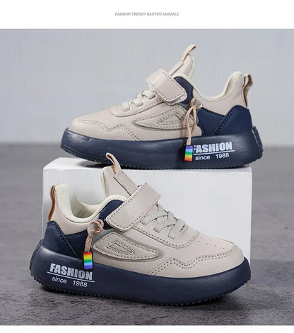 Children Sneakers Boys Shoes Leather Flat Kids Shoes for Lightweight Sports Running Tennis Boy Sneaker Walking Outdoor Shoes