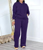 Women Sport Two Piece Outfit Winter Casual 2 Piece Set Hoodies Tops Wide Leg Pants Set Women Tracksuit