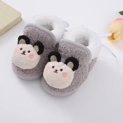 Winter Snow Baby Boots Newborn Toddler Warm Boots Winter First Walkers Baby Girls Boys Shoes Soft Sole Cute Cartoon Snow