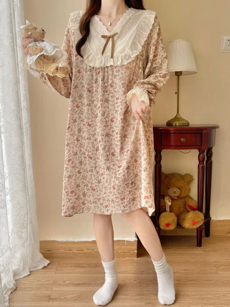 Pajama Sets Women Comfortable Daily Print Design Sweet Autumn Popular Attractive Ulzzang V-Neck Students Holiday Elegant Trendy