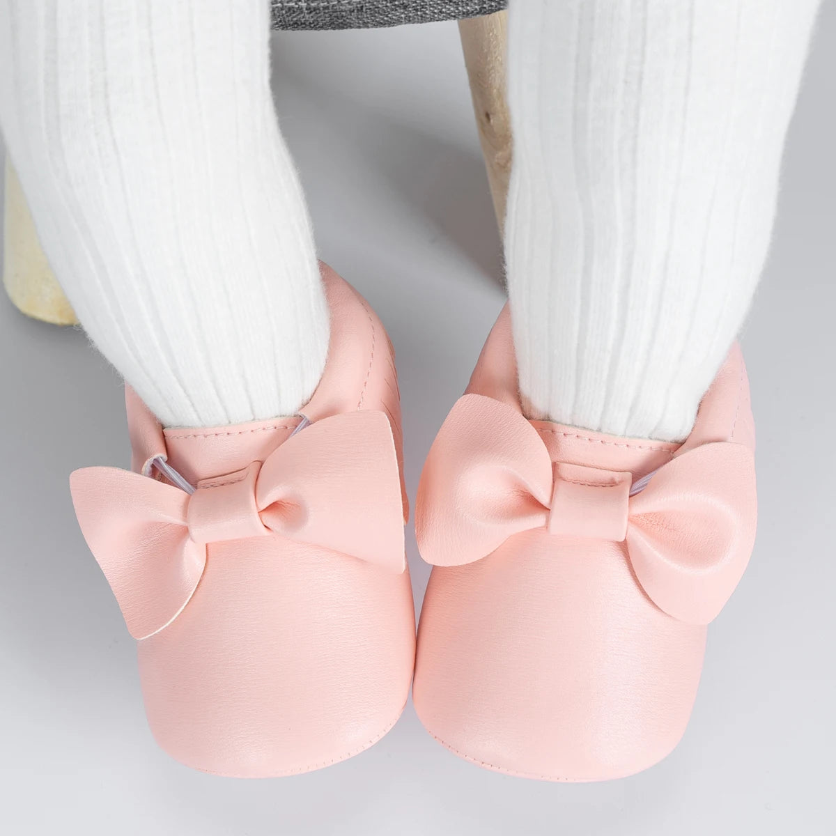 Meckior Baby Shoes Newborn Infant Boy Girl First Walker PU Sofe Sole Princess Bowknot Fringe Toddler Baby Crib Shoes Casual