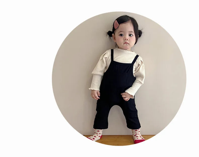 2025 Spring New Baby Girl Sleeveless Romper Cotton Infant Toddler Solid Casual Overalls Girls Trousers Children Strap Jumpsuit
