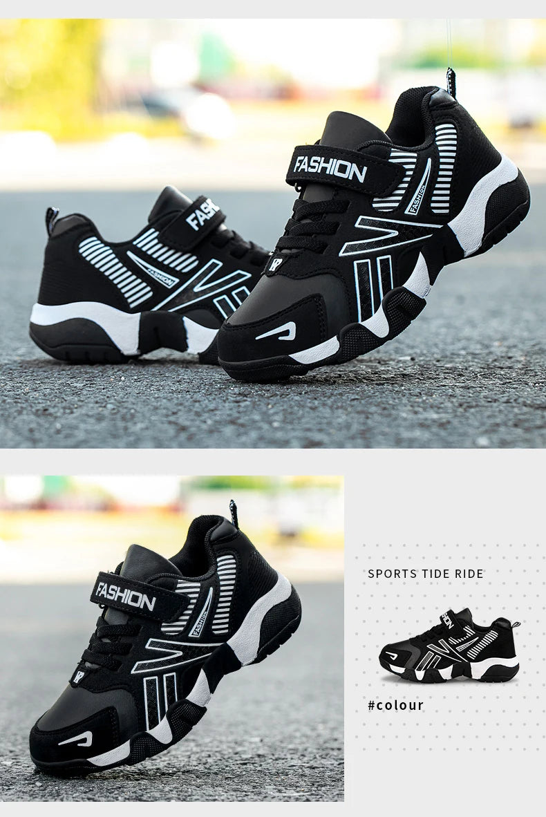 Children Boys Shoes School Sports Fashion Leather For Kids Tennis Casual Sneakers Children's Boy Running 7-12 Years Walking Shoe