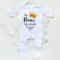 The Prince Has Arrived Print Baby Baby grow Sleepsuit Vest Bodysuit Newborn Boys Coming Home Hospital Clothes Infant Shower Gift