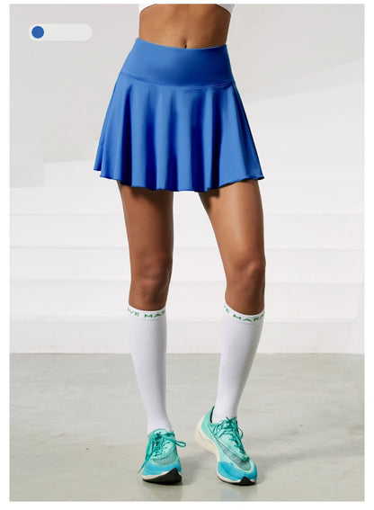 Women Sports Tennis Short Skirts Fitness Gym Leggings Golf Badminton Skort Athletic Running Workout Pleated Skirt With Pocket