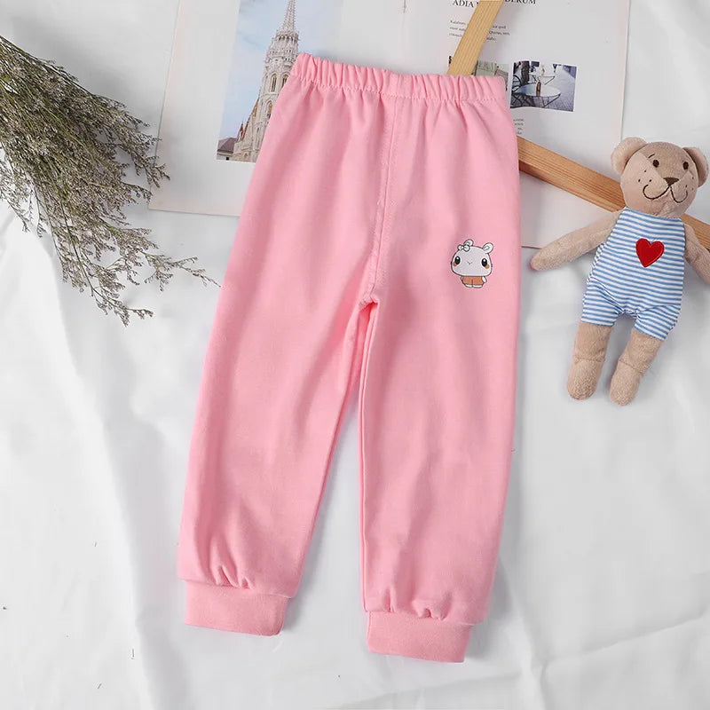 1-5Y Baby Boys Girls Pants Autumn Warm Toddler Infant Long Trousers Cartoon Soft Cotton Kids Children Pants Baby Leggings