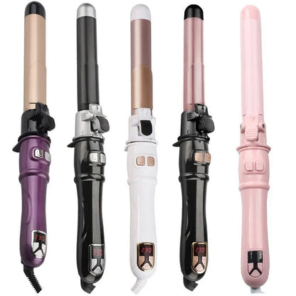 Automatic Hair Curler 1.1inches Rotating Curling Iron with LED Display Fast Heating Curling Wand Hair Curler for Home Travel Use