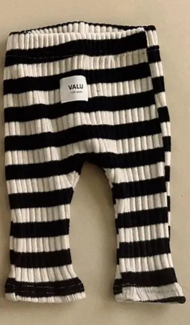 Autumn Winter Children Ribbed Striped Thick Warm Leggings Girl Baby Cotton Casual Pants Boy Infant Fashion Trousers Kid Clothes