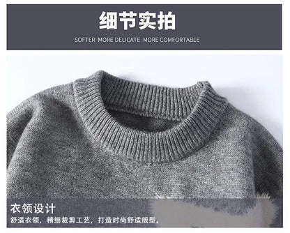 Men Outwear O-neck Knitted Pullover Sweaters New Fashion Man Loose Casual Sweaters Quality Male Pullovers Winter Clothing 4XL
