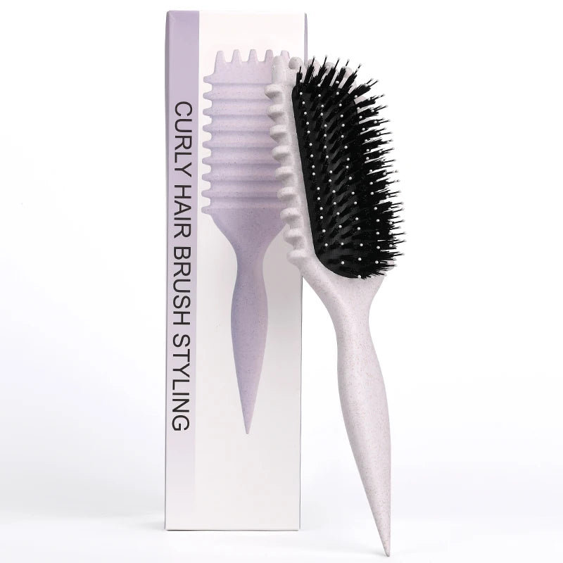 Salon Styling Curly Hair Styling Brush Curl Hair Brush for Combing and Shaping Men's and Women's Curls Reduce Pulling Tools