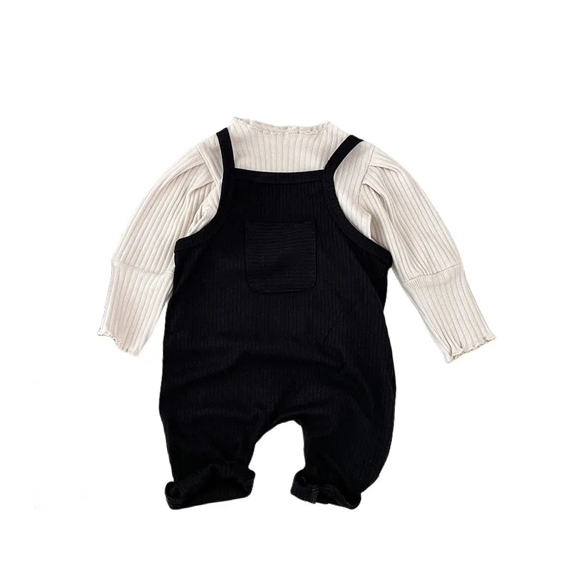 2025 Spring New Baby Girl Sleeveless Romper Cotton Infant Toddler Solid Casual Overalls Girls Trousers Children Strap Jumpsuit