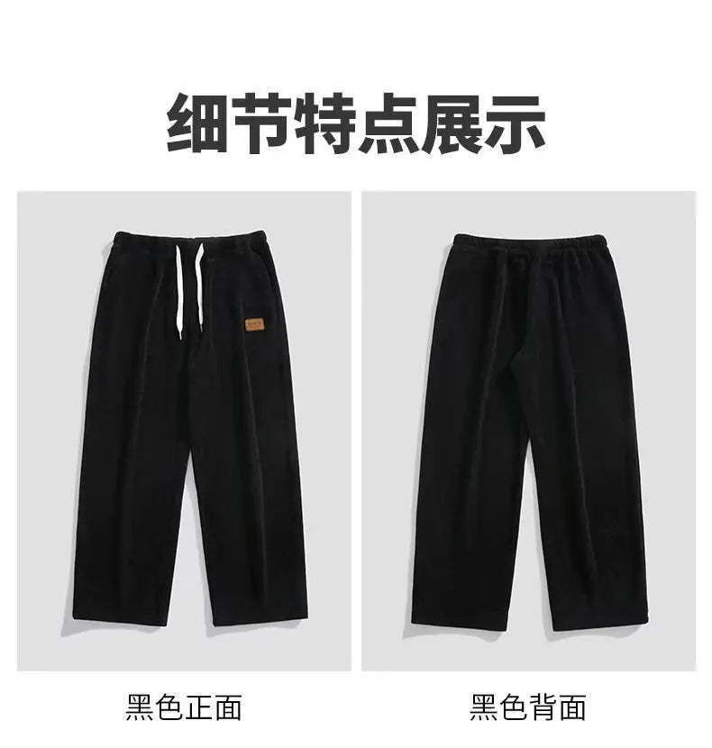 2025 New Design Spring Autumn Straight Sweatpants men baggy pants Men's pants joggers Male Loose Grey Casual Pants for men's