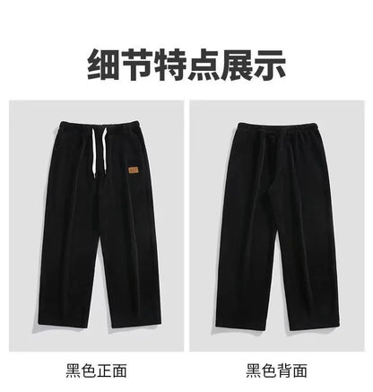 2025 New Design Spring Autumn Straight Sweatpants men baggy pants Men's pants joggers Male Loose Grey Casual Pants for men's