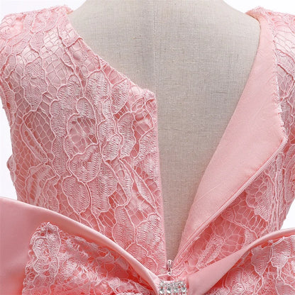 Baby Girl Baptism Dresses Toddler White Lace Flower Tulle Christening 1 Years Birthday Princess Party Dress Newborn Wedding Gown