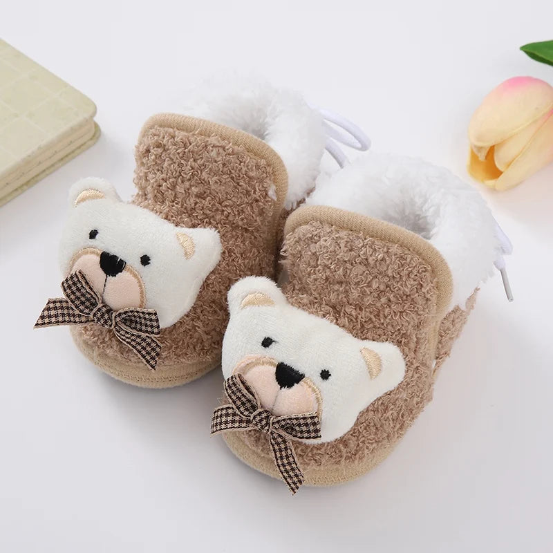 Winter Snow Baby Boots Newborn Toddler Warm Boots Winter First Walkers Baby Girls Boys Shoes Soft Sole Cute Cartoon Snow