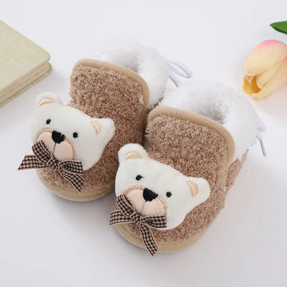 Winter Snow Baby Boots Newborn Toddler Warm Boots Winter First Walkers Baby Girls Boys Shoes Soft Sole Cute Cartoon Snow