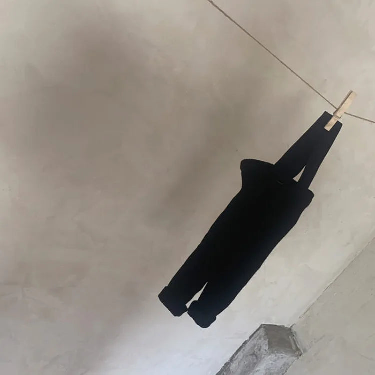 2025 Autumn New Baby Solid Leggings Toddler Boy Pp Pants Cotton Infant Girl Overalls Kids Casual Trousers Baby Strap Leggings