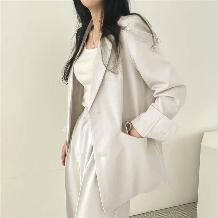 Fall Fashion Long Sleeve Blazer Mujer Pant Sets Blazers Women 2025 Casual Women's 2 Piece Outfit Set Suits Outwear
