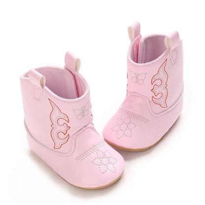 Baby Boots Made Of Soft PU and High-quality Cotton 2024 New Autumn and Winter Short Boots With Rubber Soles and Anti Slip Baby