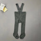 Baby Children's Pantyhose Spring And Autumn Female Baby Cute Solid Color High Waist High Elastic Overall Leggings Bib