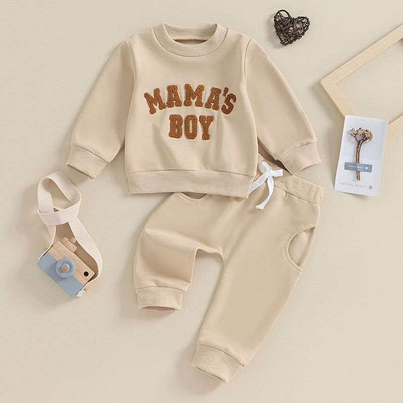 2025 Lorrainian 0-3Y Newborn Toddler Baby Boy Fall Winter Outfits Letter Crewneck Sweatshirt Casual Pants Set 2Pcs Clothes