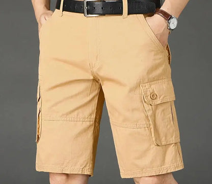 Khaki Half Men's Cargo Shorts Solid Male Bermuda Short Pants Big and Tall Designer Jogger Baggy New In Homme Jorts Cotton Luxury