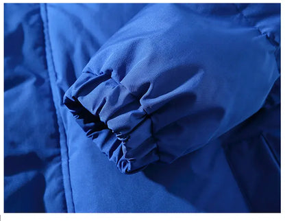 Winter Jacket Men Streetwear Fleece Parkas Coat Male Loose Bubble Jacket Warm Stand Collar Coats Unisex Puffer New Clothes