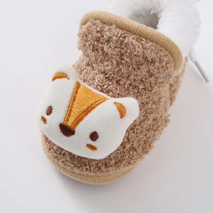 Winter Snow Baby Boots Newborn Toddler Warm Boots Winter First Walkers Baby Girls Boys Shoes Soft Sole Cute Cartoon Snow