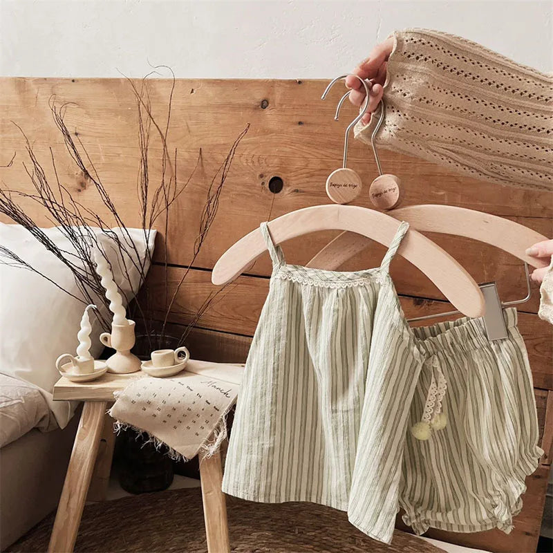 MILANCEL Baby Girls Clothes Striped Camisole And Bloomers 2 Pcs Baby Girls Clothes New born Baby Clothes Set