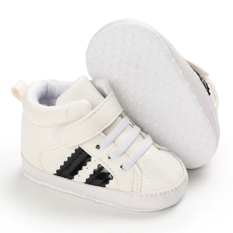 0-18M Baby Shoes Boy Newborn Infant Toddler Casual Comfort Cotton Sole Anti-slip PU Leather First Walkers Crawl Crib Shoes