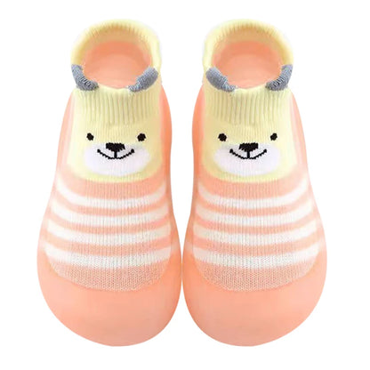 Baby First Shoes Toddler Walker Infant Boys Girls Kids Rubber Soft Sole Floor Barefoot Casual Shoes Knit Booties Anti-Slip
