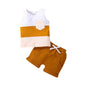 Infant Baby Boys Short Sets Patchwork Sleeveless Vest Tops with Pocket + Shorts 2pcs Summer Outfits for Toddler 6-36M