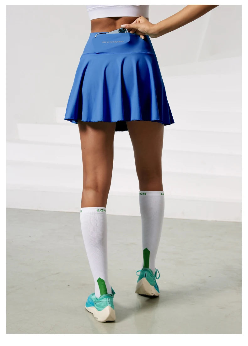 Women Sports Tennis Short Skirts Fitness Gym Leggings Golf Badminton Skort Athletic Running Workout Pleated Skirt With Pocket