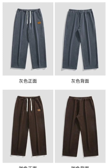 2025 New Design Spring Autumn Straight Sweatpants men baggy pants Men's pants joggers Male Loose Grey Casual Pants for men's