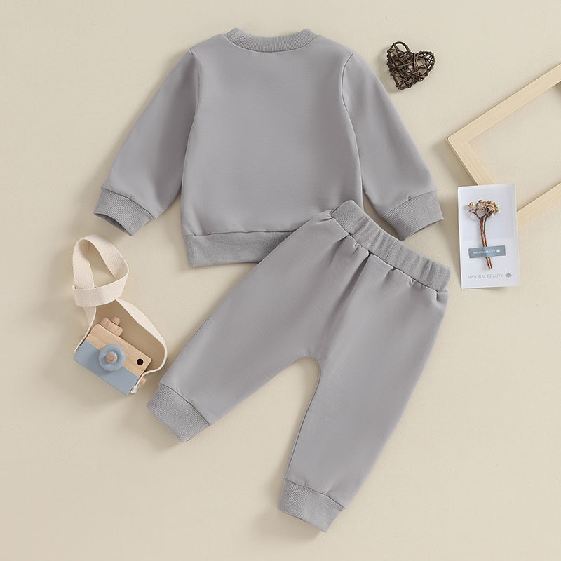 2025 Lorrainian 0-3Y Newborn Toddler Baby Boy Fall Winter Outfits Letter Crewneck Sweatshirt Casual Pants Set 2Pcs Clothes