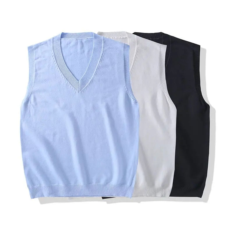 Men Knit Sweater Vest ins sweater vest Korean fashion clothes