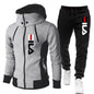 Men's Winter Tracksuit Hoody Hoodies+ Pant High Neck 2-Pcs Set Brand Casual Coldproof Male Sports Cloth Ski Sweat Suit Streetwear
